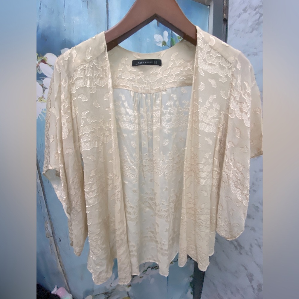 Beige Zara Blouse Boho